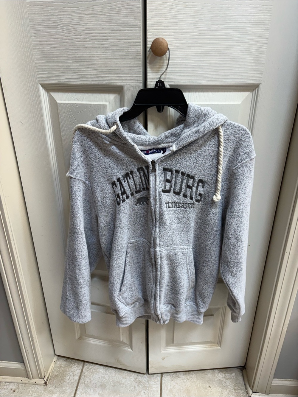 Comfort Zip-Up Hooded Jacket in Light Gray
Gatlinburg Emblem